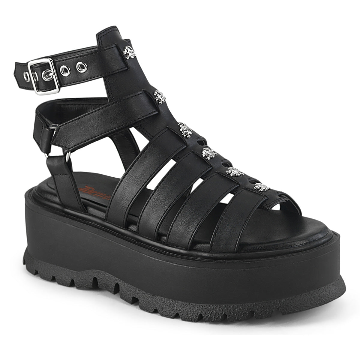 Skull Gladiator Style Platform Sandals