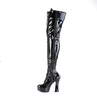 Electra-3023 Chunky Heel Platform Thigh High Boots