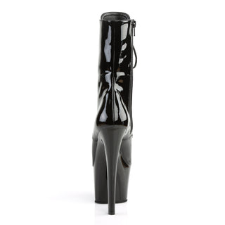 Sky-1020 Black Patent Platform Boots