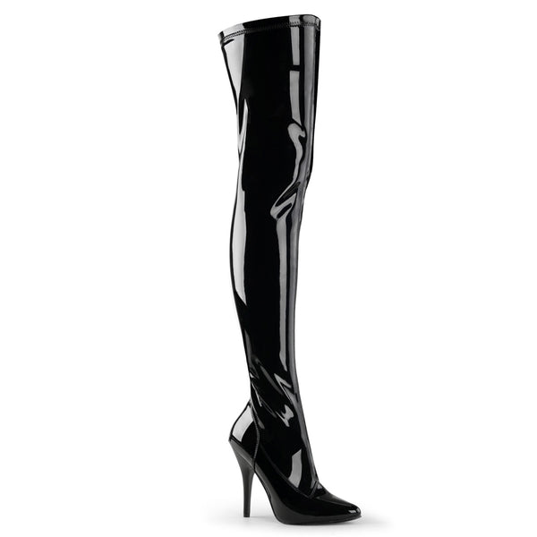 Thigh High Boots - Pleaser Seduce-3000 black patent