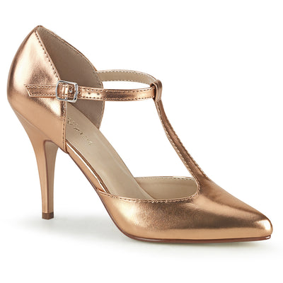 T-Strap D'Orsay Gold Heels