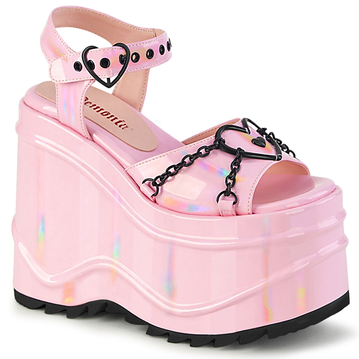 Chain My Heart Platform Sandals