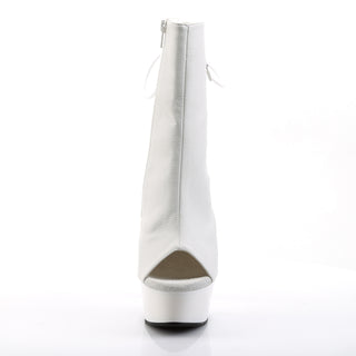 white open toe boots - Pleaser Delight-1018
