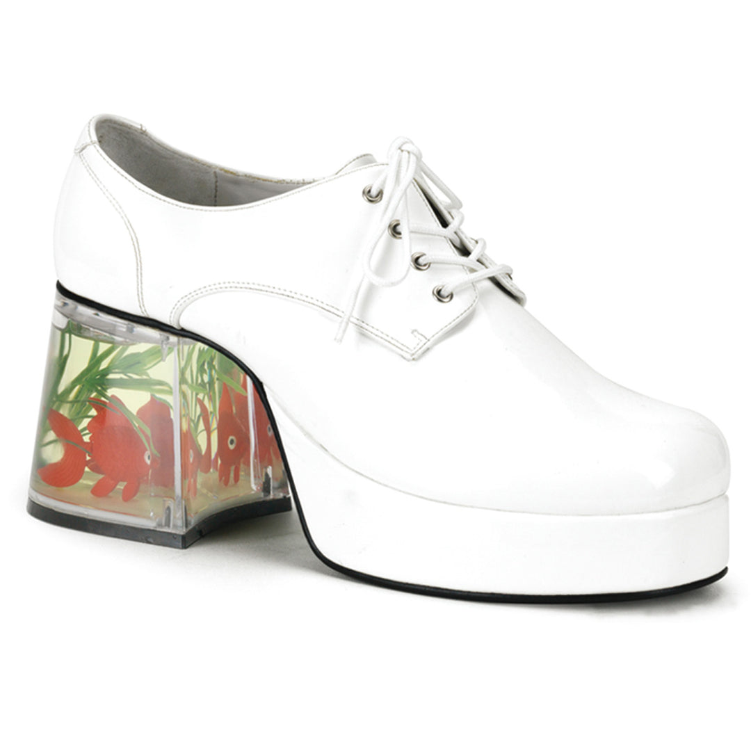 White 60s 70s Disco Style Men's Platform Heels Funtasma Pimp-02