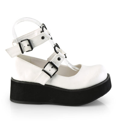 White Platform Shoes - Demonia Sprite-02