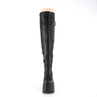 wide calf thigh high boots - Demonia Camel-300wc