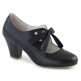 Wiggle-32 Black Matte Mary Jane Pumps