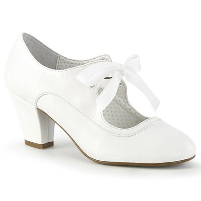 white pin-up shoes